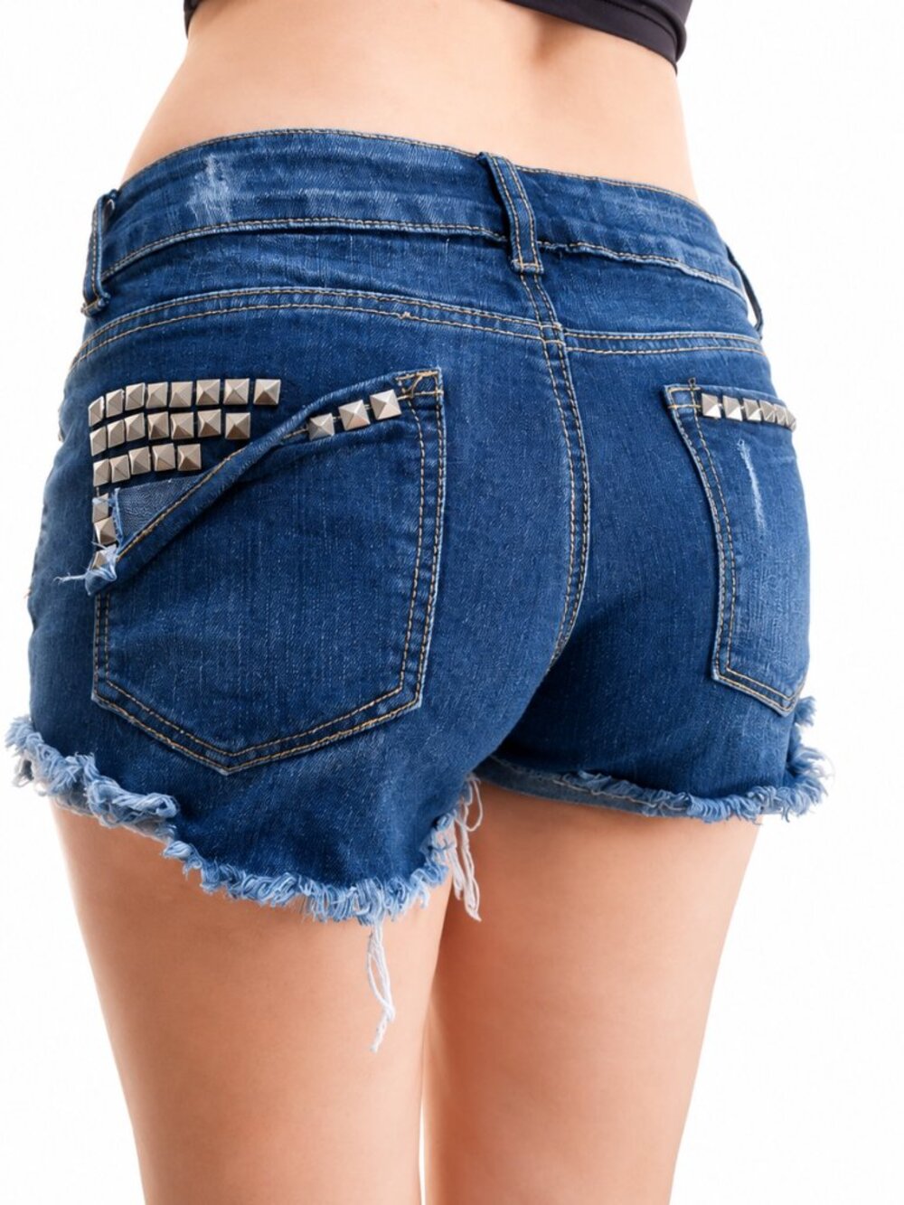 Y2K Studded Denim Shorts